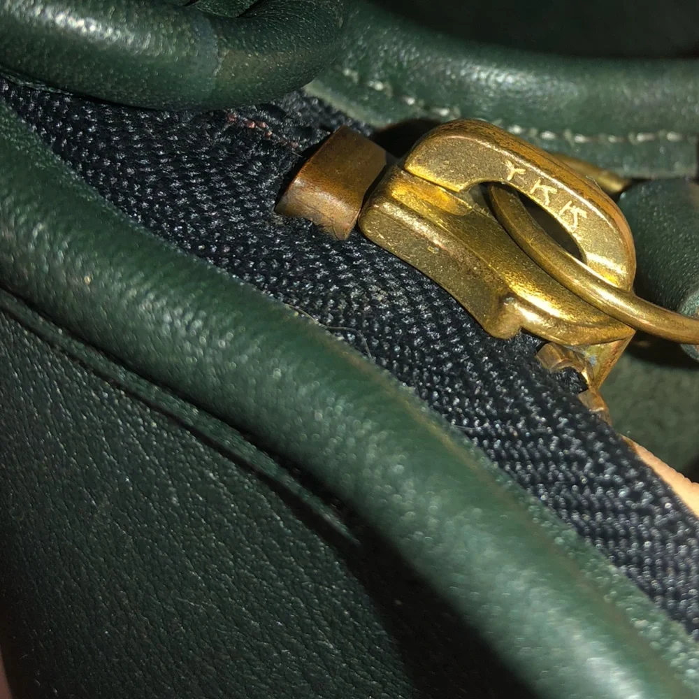 COACH Bottle Green Glove Tanned Leather Duffle Sac XL Bucket Bag 9085 USA COA